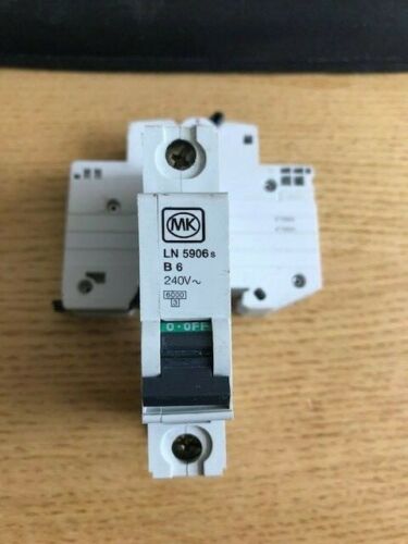 MK LN5906 MK Electric 6A 6 Amp SP MCB Miniture Circuit Breaker New Same Day Dispatch