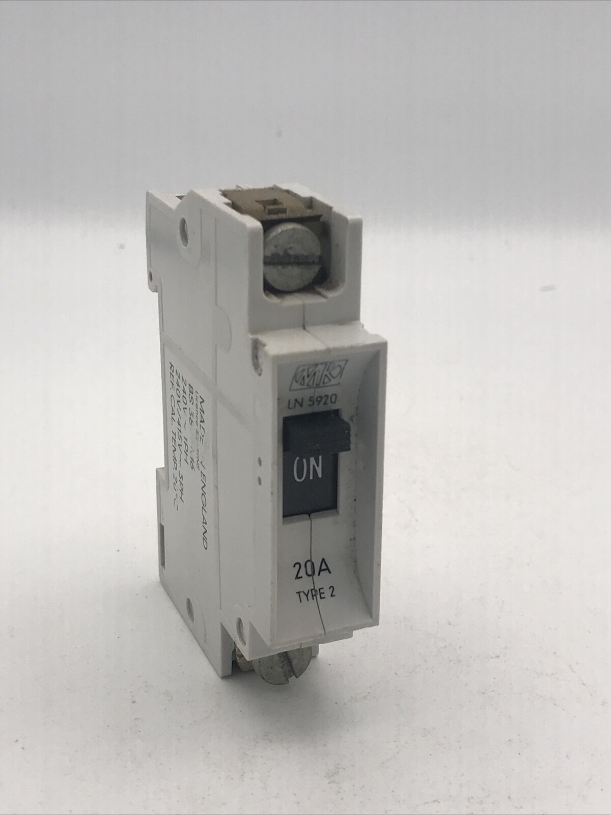 MK LN5920 TYPE 2 MCB'S CIRCUIT BREAKERS 20 Amp - 20 A