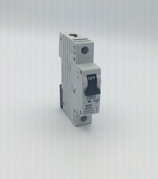 MK Sentry 5950S B50 50 AMP B Type 6 kA MCB Circuit Breaker