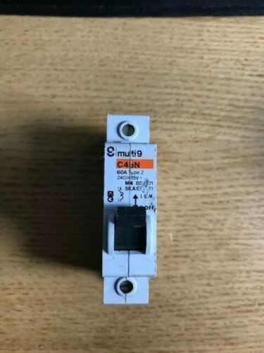 Merlin Gerin 25593 Multi9 C60H 60A Type 2 MCB Tested Same Day Dispatch