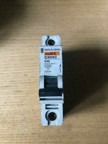 Merlin Gerin 25649 Multi9 C60HC C40 40A MCB Tested - Same Day Dispatch