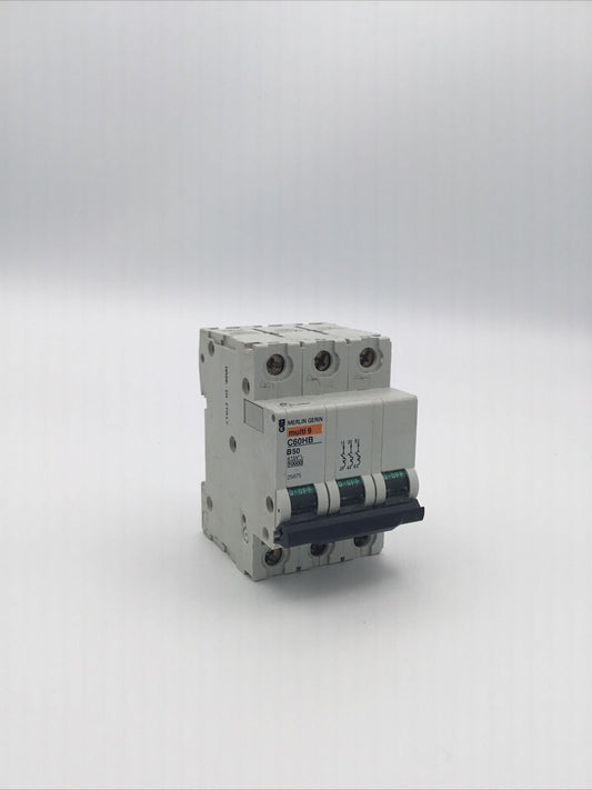 Merlin Gerin 25875 Multi 9 C60HB B50 50A 3 Phase MCB