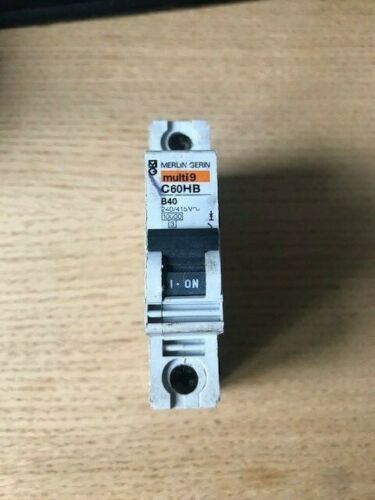 Merlin Gerin Multi 9 C60HB 40 Amp B40 Single Pole C60HB MCB -Tested