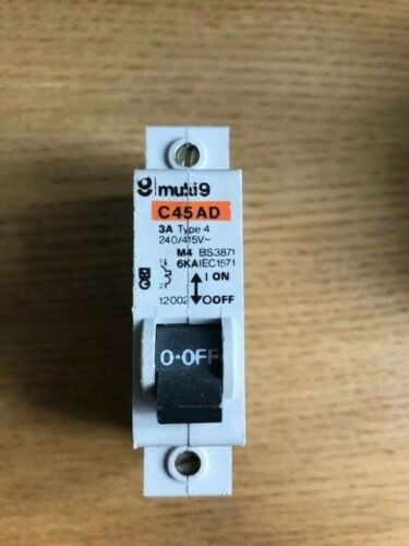 Merlin Gerin Multi9 C45AD 3A 3871 Type 4 MCB Same Day Dispatch - Tested