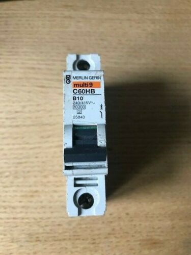 Merlin Gerin Multi9 C60HB 10A B10 Single phase 1 pole MCB Tested - Same Day Dispatch