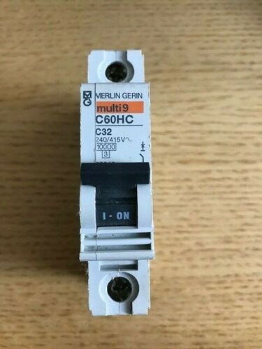 Merlin Gerin Multi9  C60HC C32 32 Amp MCB - Same Day Dispatch Tested