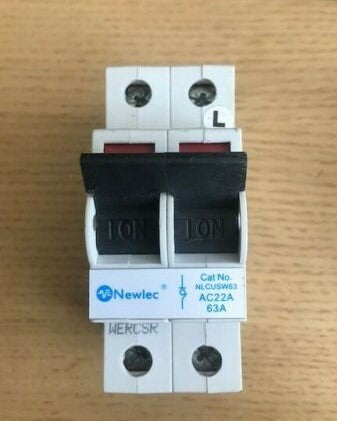 Newlec NLCUSW63 63A Double Pole Main Switch Isolator - Same Day Dispatch