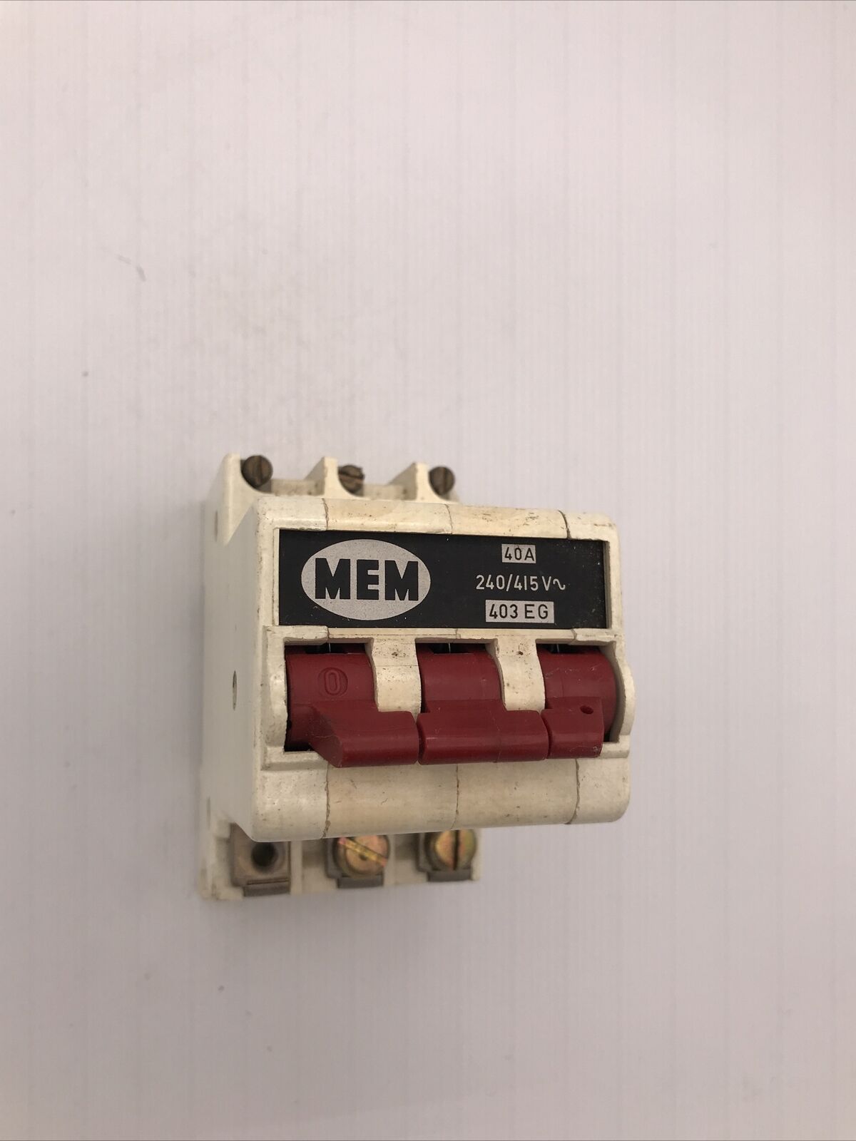 Old Type MEM 403 EG 40A 40 Amp MCB Triple Pole 3P 3 Pole Circuit Breaker