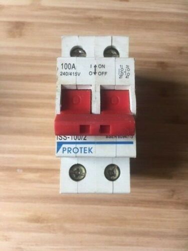 Protek ISS-100/2 - 100a Double Pole Switch Disconnector Used Same Day Dispatch