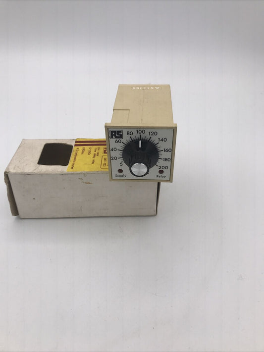 RS 347-753 Din case Time Delay Relay 240v 5-200s