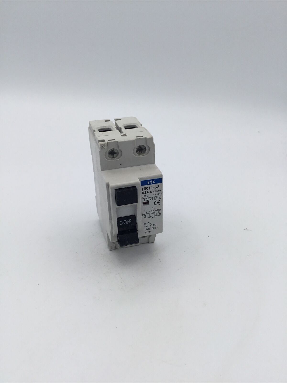 RTC HR11-63 63A 63 Amp 2 POLE RCCB RCD