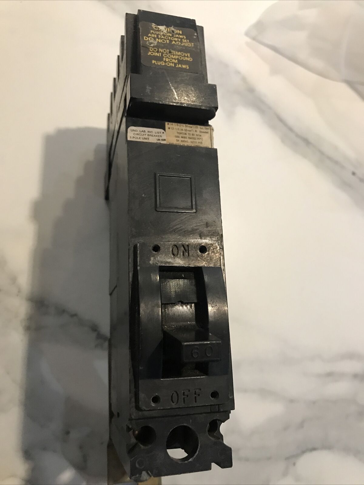 SQUARE D 60 AMP 14kA MCCB FA16060B 60A