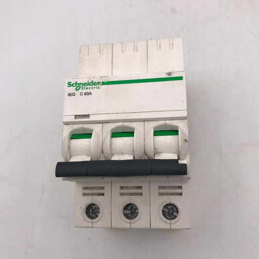 Schneider Electric iKQ Type C C63 63A Triple 3 Pole SE10C363 MCB Circuit Breaker