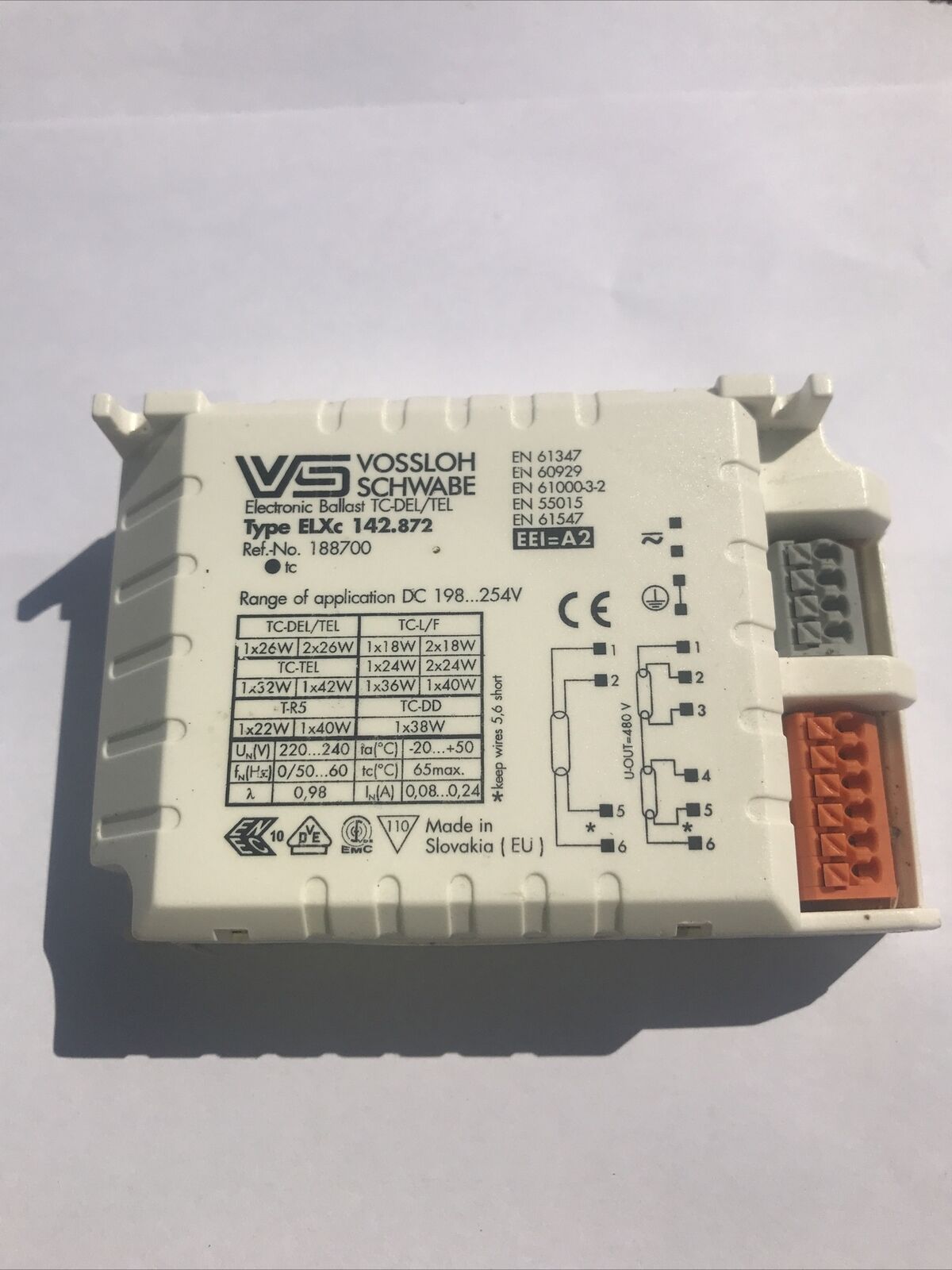 Vossloh Schwabe ELXc 142.872. 1 or 2 x 26W Ballast