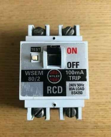 WSEM 80/2 WYLEX 80 AMP 100mA DOUBLE POLE RCD WSEM 80/2 - Same Day Dispatch Tested