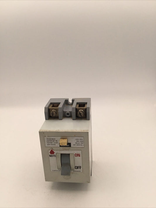 WYLEX WEM80/2 80 AMP 2 POLE CURRENT OPERATED EARTH LEAKAGE CIRCUIT BREAKER