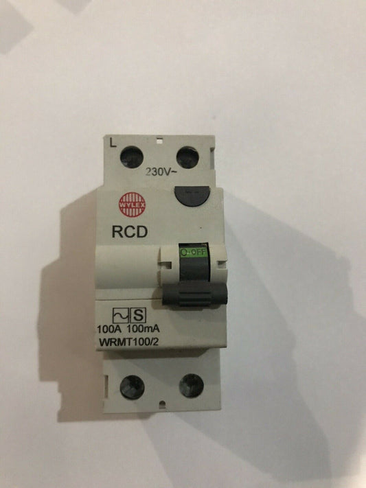 Wylex 100 Amp 100a 100mA RCD Double Pole 2P RCCB DP WRMT100/2 Lifeline