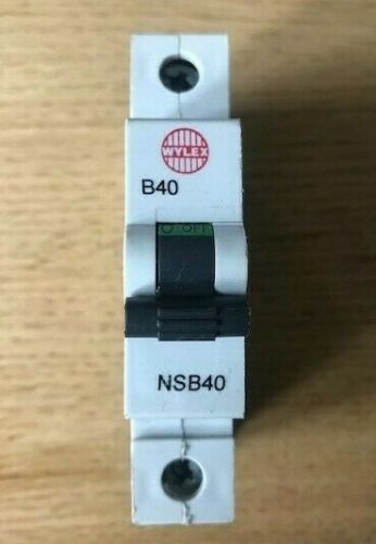 Wylex NSB40 MCB 40 Amp Single Pole Circuit Breaker Type B 40A