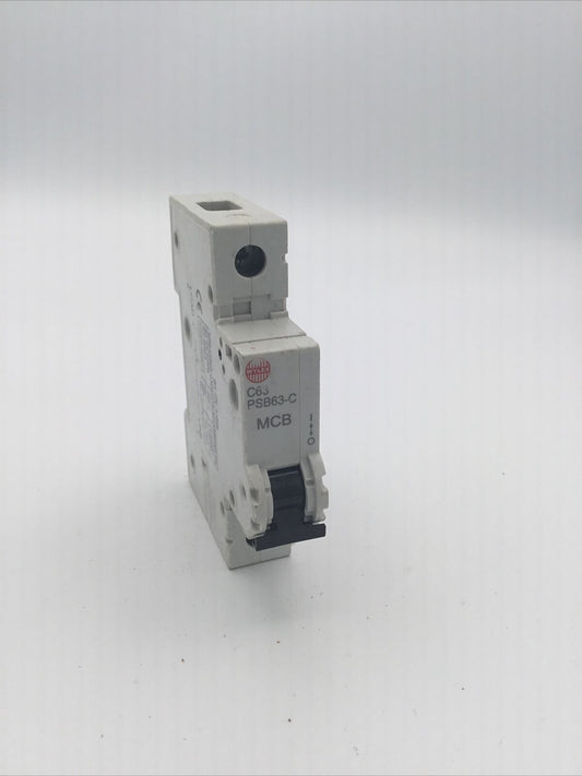Wylex PSB63-C C63 63APSB Single Phase Type C 10kA Circuit Breaker