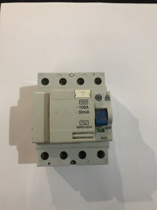 Wylex Stotz WRS100/4 4P 100A 30mA RCD RCCB Circuit Breaker Tested Same Day Dispatch