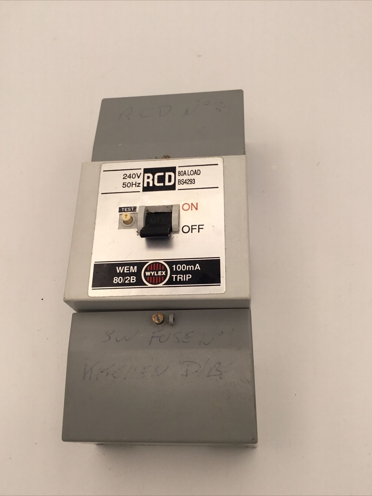 Wylex WEM80/2B 80A 80 Amp 100mA RCD