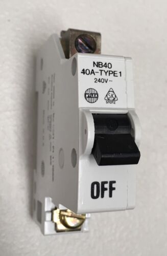 WYLEX 40 AMP TYPE B 3 kA MCB CIRCUIT BREAKER NB40 Tested Same Day Dispatch