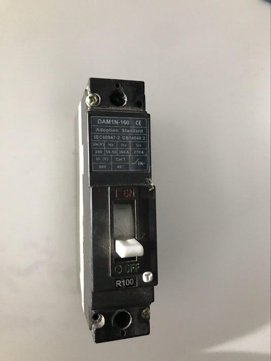 DAM1-160N MCCB 100 Amp 1 Phase Pole Circuit Breaker R100